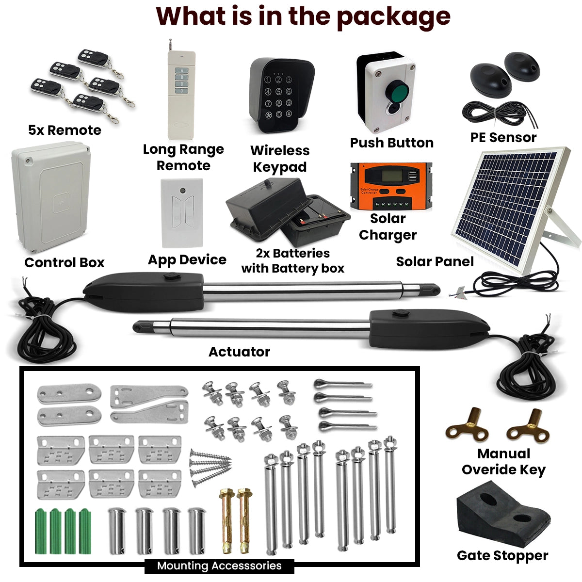 Gate Opener Motor DIY kit with WIFI Phone APP