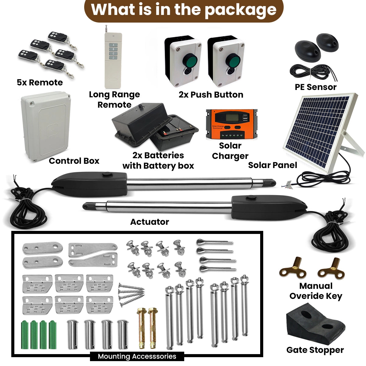 Gate Opener Motor DIY kit with Push button