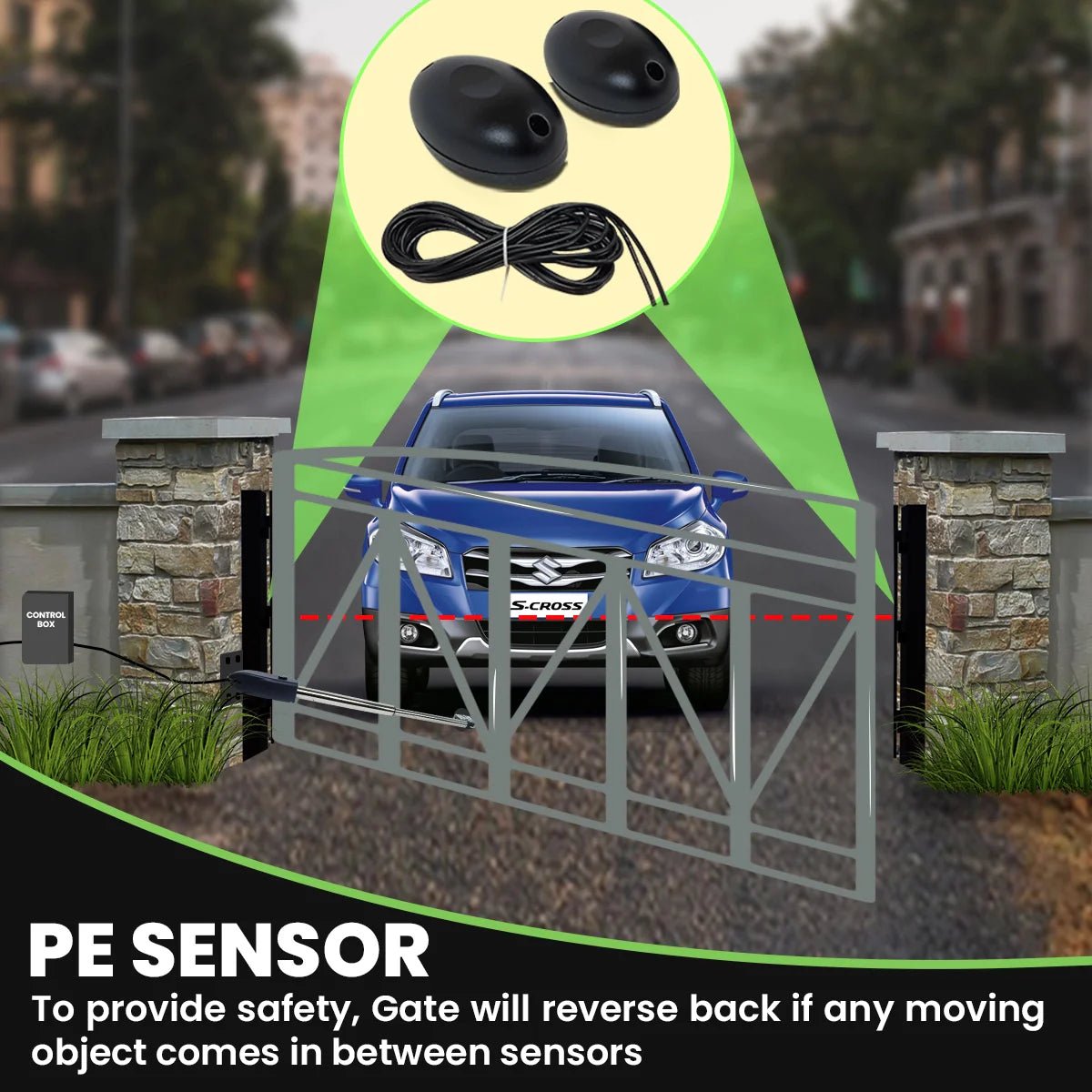Auto Gate Receiver Single Swing Electric Solar Gate Opener Kit with USB Receiver
