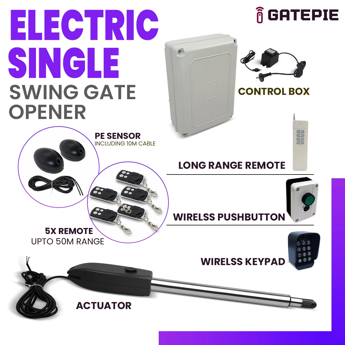 gatomate single swing electric gate opener