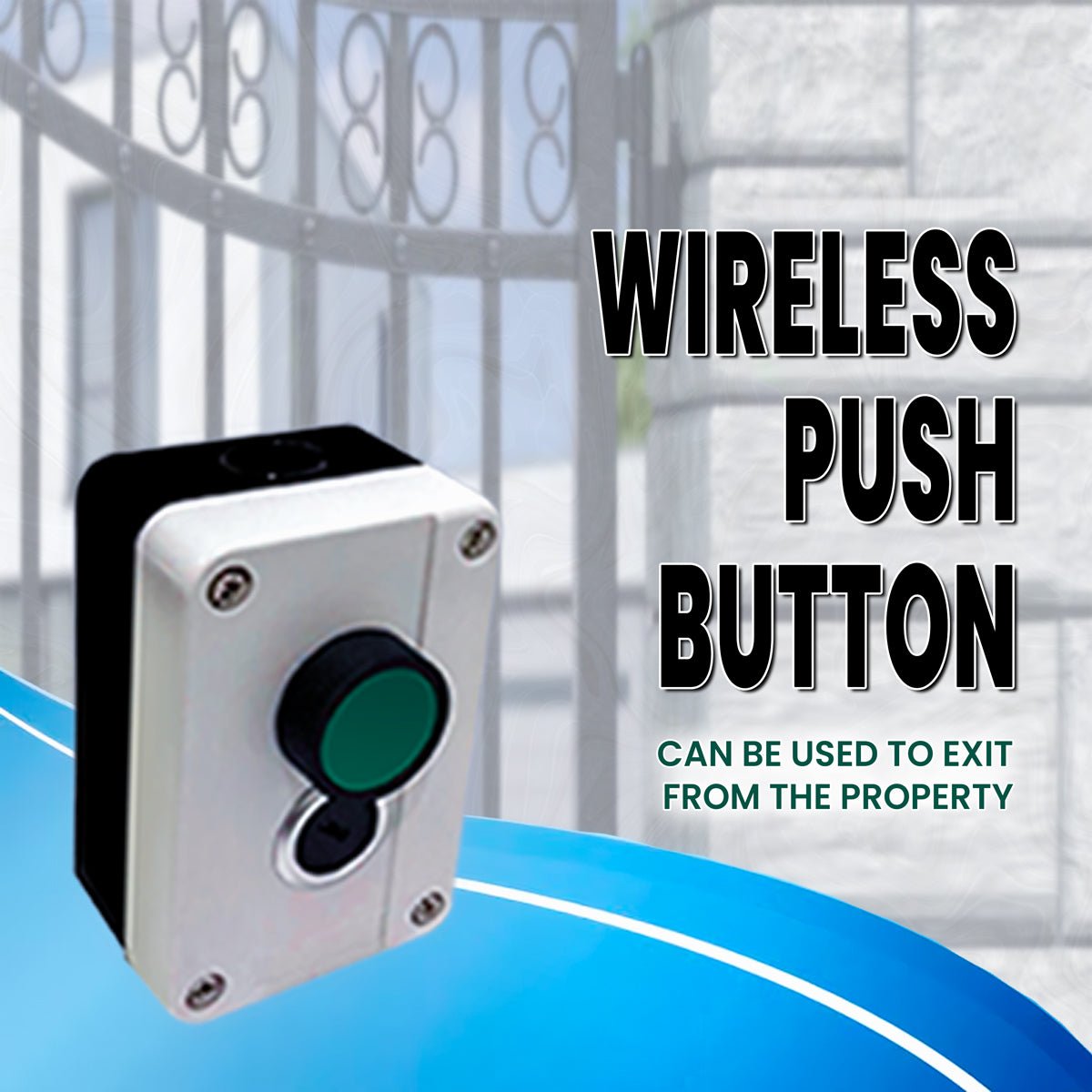 Push Button Remote Gate Opener Automatic Single Swing Solar Gate Opener Kit with Push Button