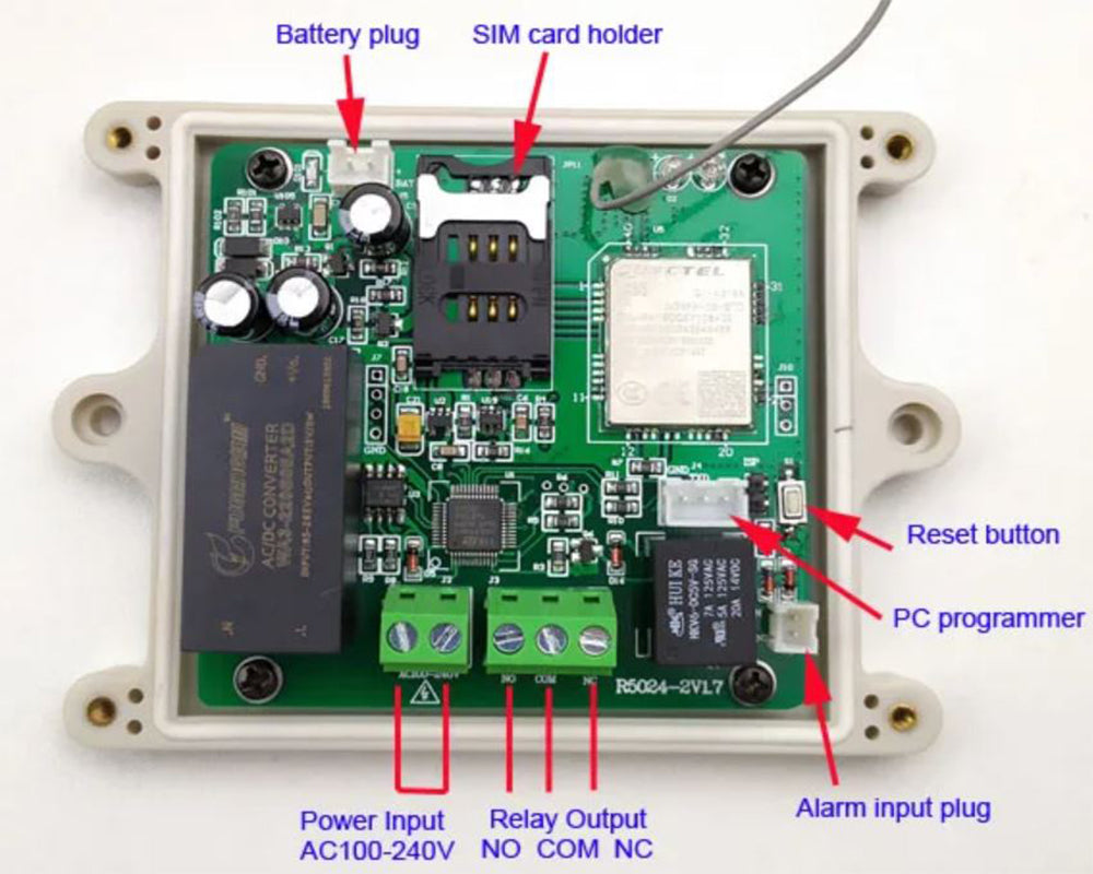 Weatherproof GSM relay Switch suitable for gate opener