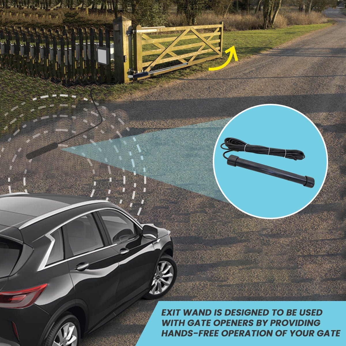 Exit Wand for Gate Opener | Gatomate - Convenient and Easy Access