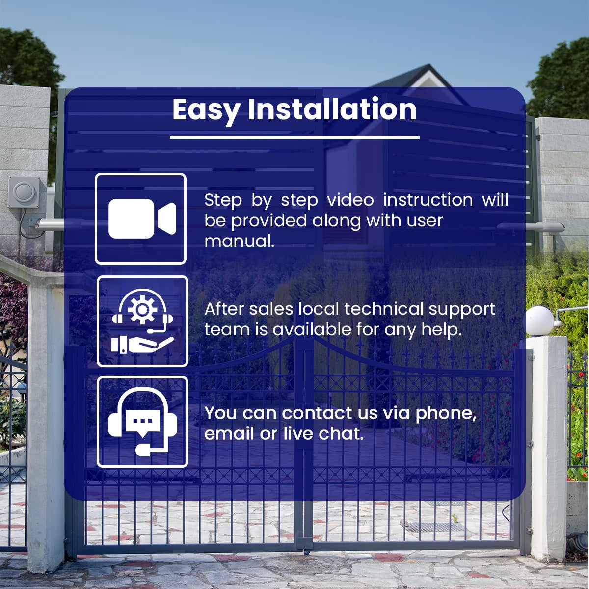 Gate Opener Motor DIY kit with WIFI Phone APP