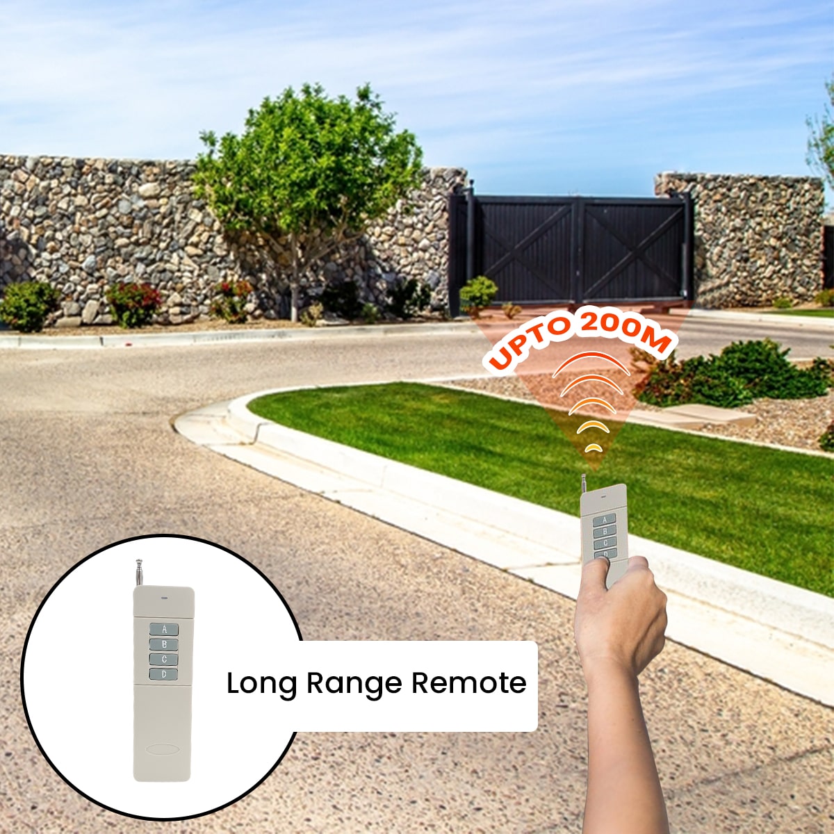 Long Range Remote Control suitable for our gate opener
