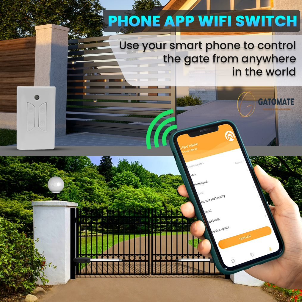 Wireless Gate Controllers Wifi Phone App Switch for Gate Opener | Gatomate - Easy Control
