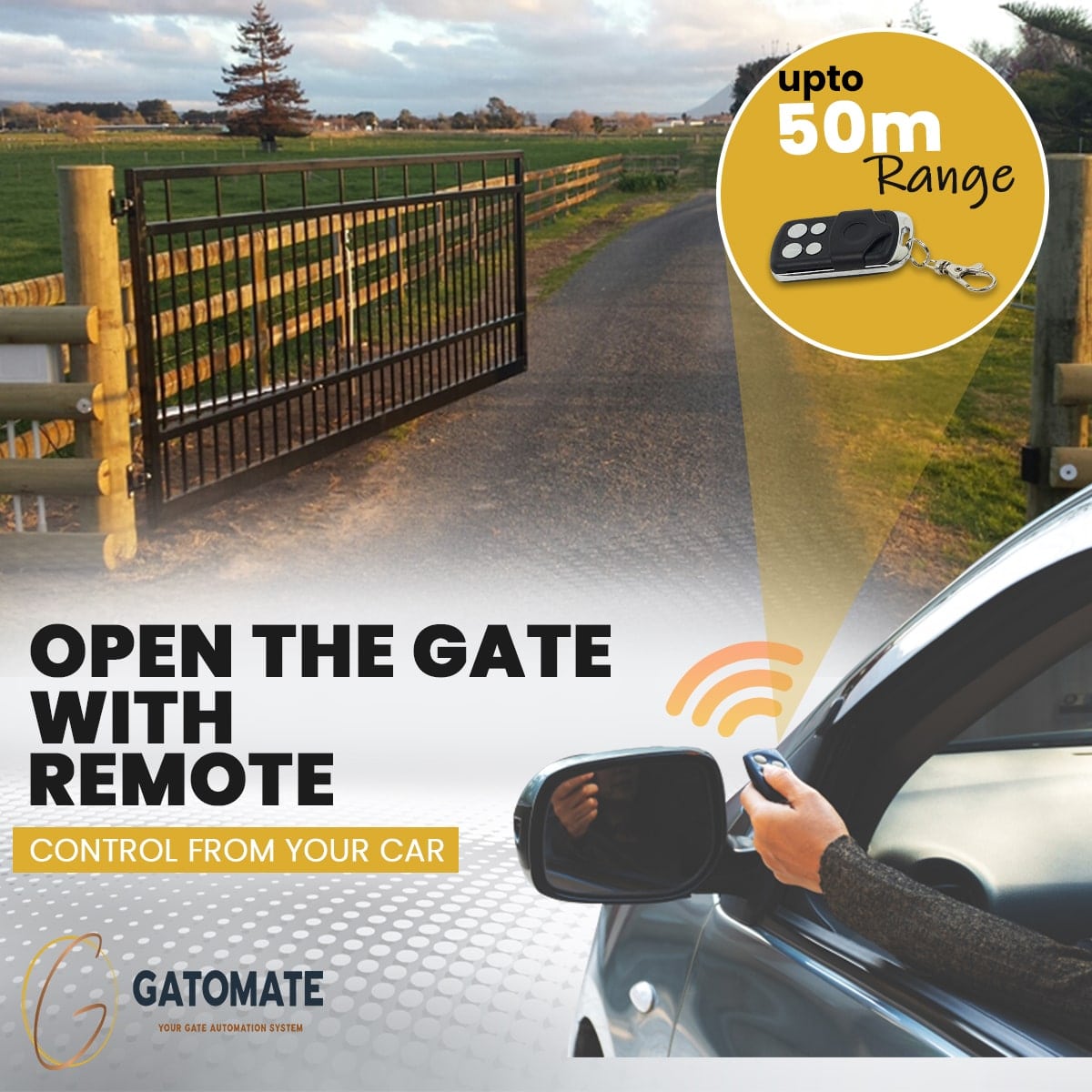 Single Swing Gate Opener, Build your own kit, gatomate