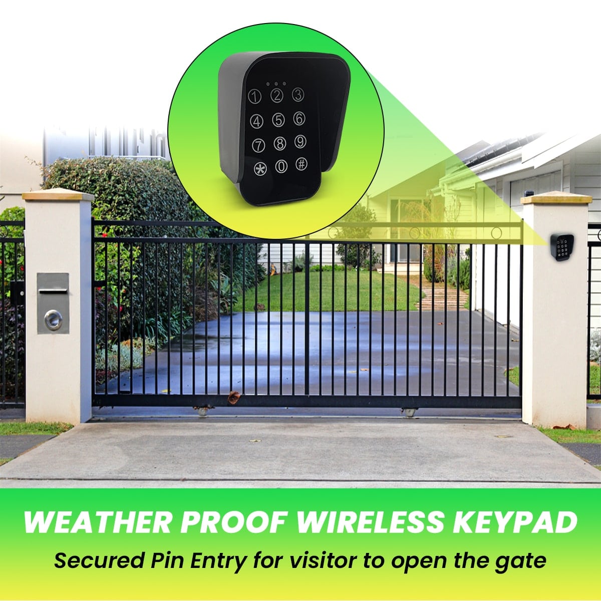 Wireless Keypad, for Mogtol gate opener motor, gatomate, keypad locks , keyless gate locks , pin pad door lock


